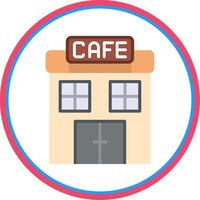 Cafe Flat Circle Icon vector