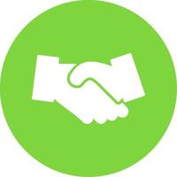 Hand Shake Multi Color Circle Icon vector