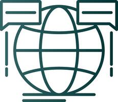 Global Forum Line Gradient Icon vector