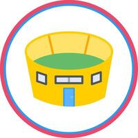 Stadium Flat Circle Icon vector