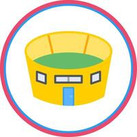 Stadium Flat Circle Icon vector