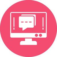 Info Chat Multi Color Circle Icon vector