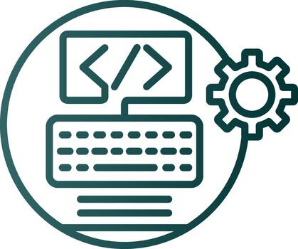 Web Development Line Gradient Icon vector