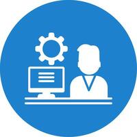 Admin Work Multi Color Circle Icon vector