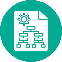 Business Hierarchy Multi Color Circle Icon vector