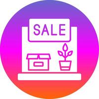 Garage Sale Glyph Gradient Circle Icon Design vector