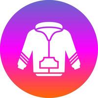 Hoodie Glyph Gradient Circle Icon Design vector