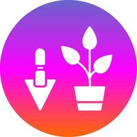 Gardening Glyph Gradient Circle Icon Design vector