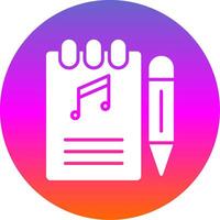 Songwriter Glyph Gradient Circle Icon Design vector