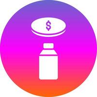 Coin Collecting Glyph Gradient Circle Icon Design vector