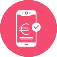 Euro Pay Multi Color Circle Icon vector