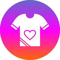 Shirt Glyph Gradient Circle Icon Design vector