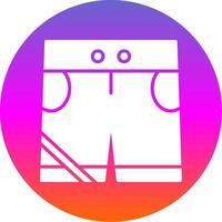 Shorts Glyph Gradient Circle Icon Design vector