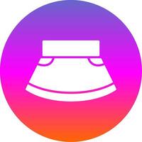 Skirt Glyph Gradient Circle Icon Design vector