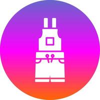 Dungarees Glyph Gradient Circle Icon Design vector