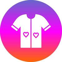 Shirt Glyph Gradient Circle Icon Design vector