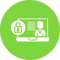 Personal Data Multi Color Circle Icon vector