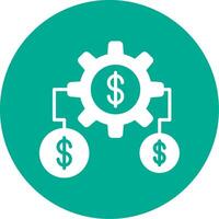 Money Expert Multi Color Circle Icon vector