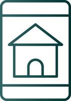 Find Home OnLine Gradient Line Gradient Icon vector