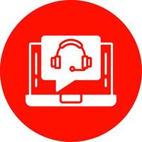 Support Call Multi Color Circle Icon vector