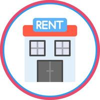 Renting Flat Circle Icon vector