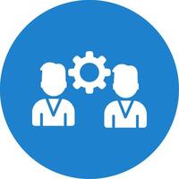 Team Settings Multi Color Circle Icon vector