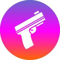 Pistol Glyph Gradient Circle Icon Design vector