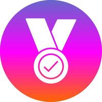 Medal Glyph Gradient Circle Icon Design vector