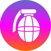 Grenade Glyph Gradient Circle Icon Design vector