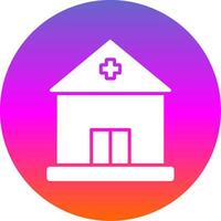 Building Glyph Gradient Circle Icon Design vector