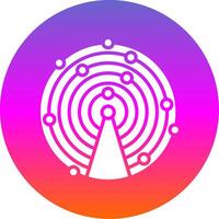 Sonar Glyph Gradient Circle Icon Design vector