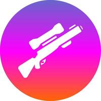 Gun Glyph Gradient Circle Icon Design vector