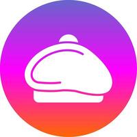 Beret Glyph Gradient Circle Icon Design vector