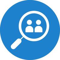 Search Team Multi Color Circle Icon vector