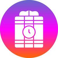 Dynamite Glyph Gradient Circle Icon Design vector