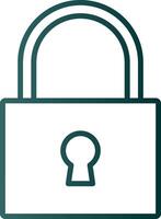 Lock Line Gradient Icon vector