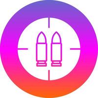 Ammo Glyph Gradient Circle Icon Design vector