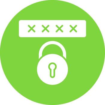 Security Code Multi Color Circle Icon vector