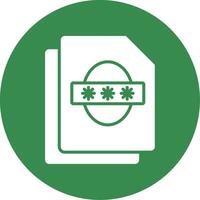 Security File Faceprint Multi Color Circle Icon vector