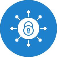 Security Connect Multi Color Circle Icon vector