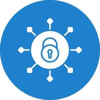 Security Connect Multi Color Circle Icon vector