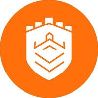 Security Castle Tech Multi Color Circle Icon vector