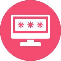Security Computer Password Multi Color Circle Icon vector