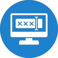 Password Security Multi Color Circle Icon vector