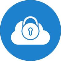 Security Castle Cloud Multi Color Circle Icon vector