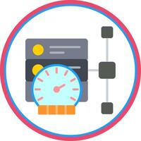 Performance Flat Circle Icon vector