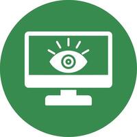 Monitoring Multi Color Circle Icon vector