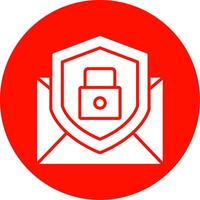 Email Protection Multi Color Circle Icon vector