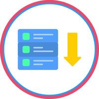 Database Flat Circle Icon vector
