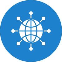 Global Connect Multi Color Circle Icon vector